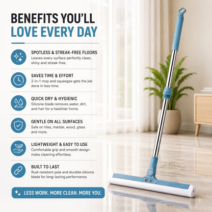CleanWipe 180° Rotating Floor Wiper – Water, Mud & Dust Cleaner